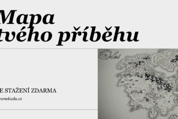 Ilustrace mapy s kreativními prvky a cestami, vhodná pro tvůrčí psaní a rozvoj kreativity začínajících spisovatelů.